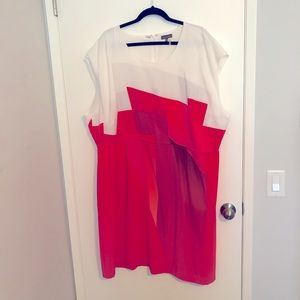 Geometric Abstract Print Sheath Dress